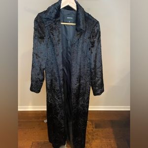 Suede Black EXPRESS Dress Coat